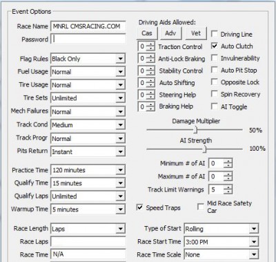 Series 2 Server Settings