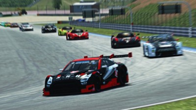 Ahmed Abdalla leading the field early on in his Nissan GT-R LMH