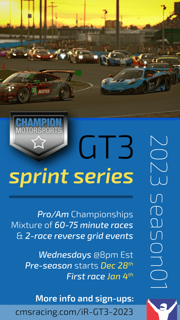 GT3 Sprint Series Announcement Poster